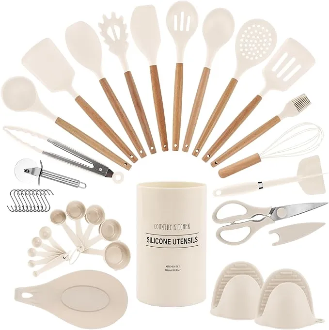 Country Kitchen 38 Piece Non Stick Silicone Utensil Set